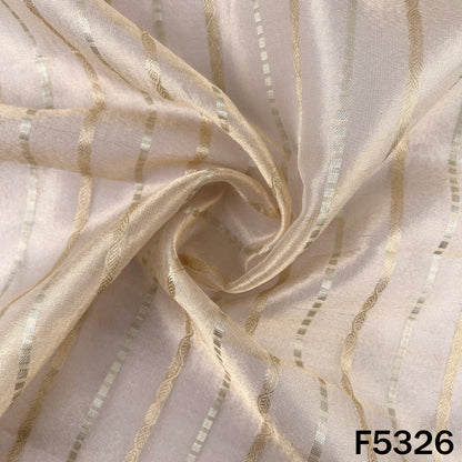 Zari Work Pure Tissue Fabric - F5326