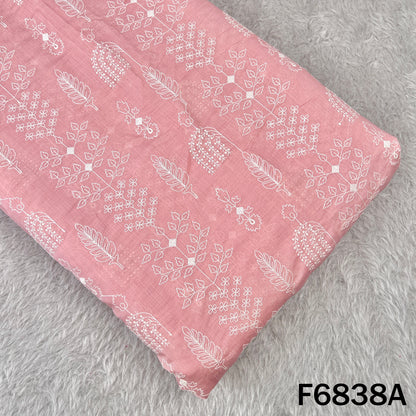 Thread Embroidered Mul Chanderi Fabric - F6838