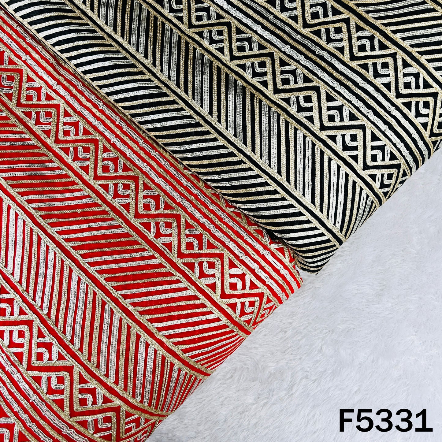 Gota Patti Work Georgette Fabric - F5331