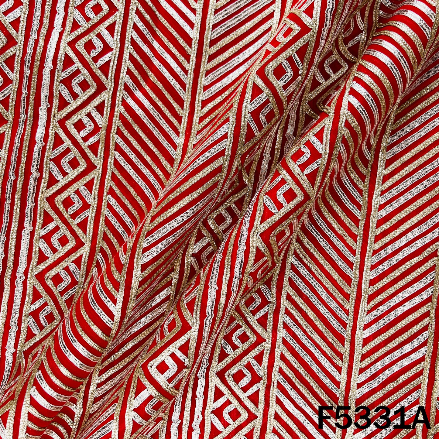 Gota Patti Work Georgette Fabric - F5331