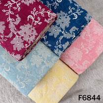 Cross Stitch Embroidered 2*2 Rubia Cotton Fabric - F6844