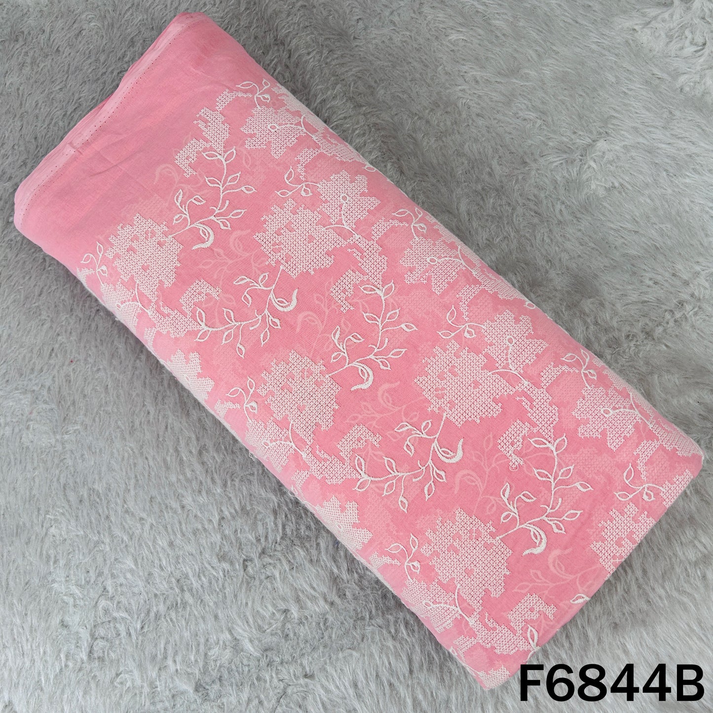 Cross Stitch Embroidered 2*2 Rubia Cotton Fabric - F6844