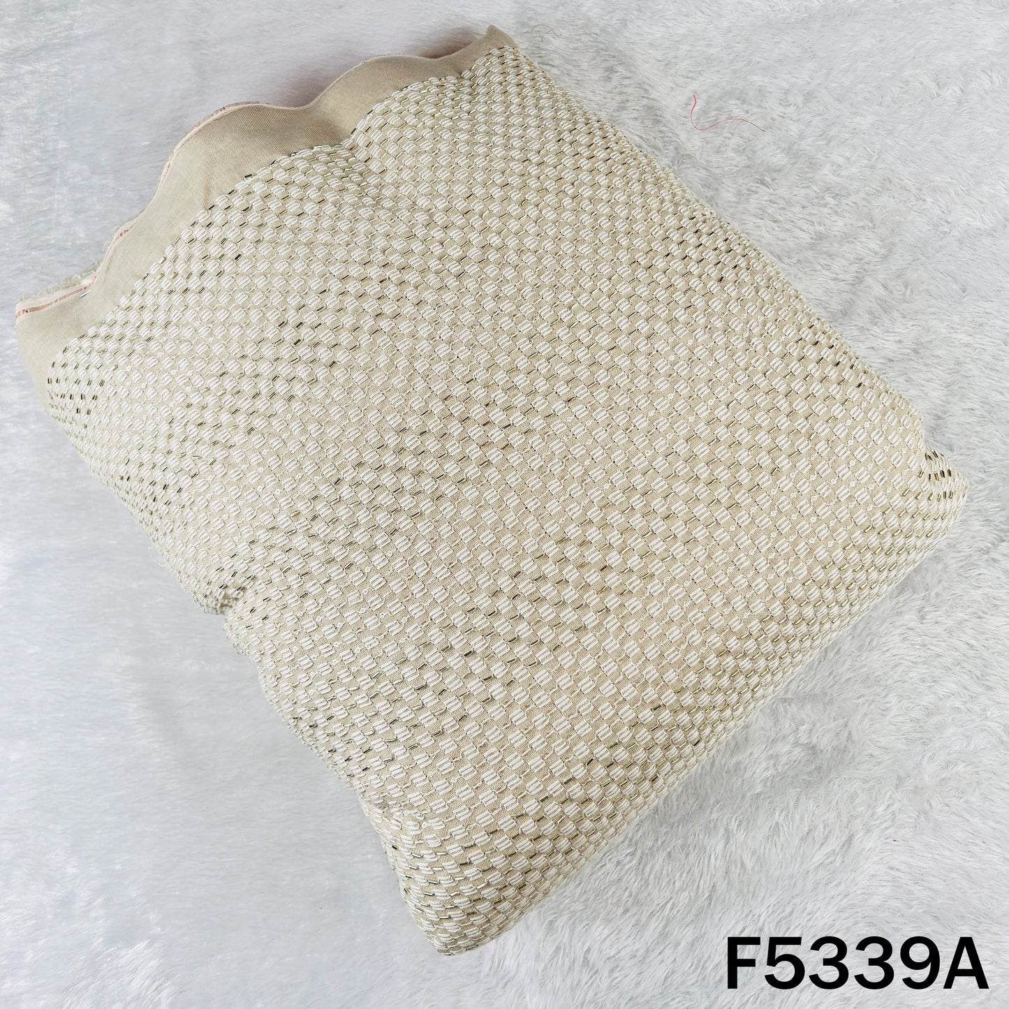 Cut Dana Thread Embroidered Linen Cotton Fabric - F5339