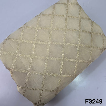 Dyeable Zari Tissue Fabric-F3249