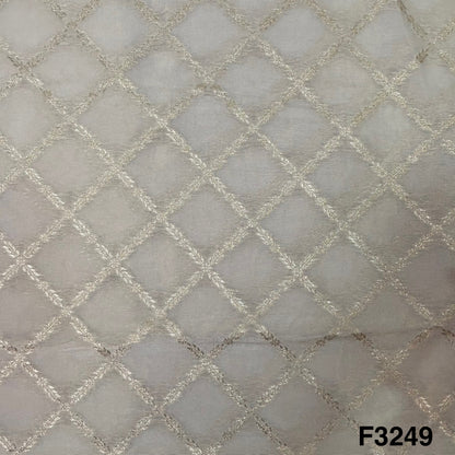 Dyeable Zari Tissue Fabric-F3249