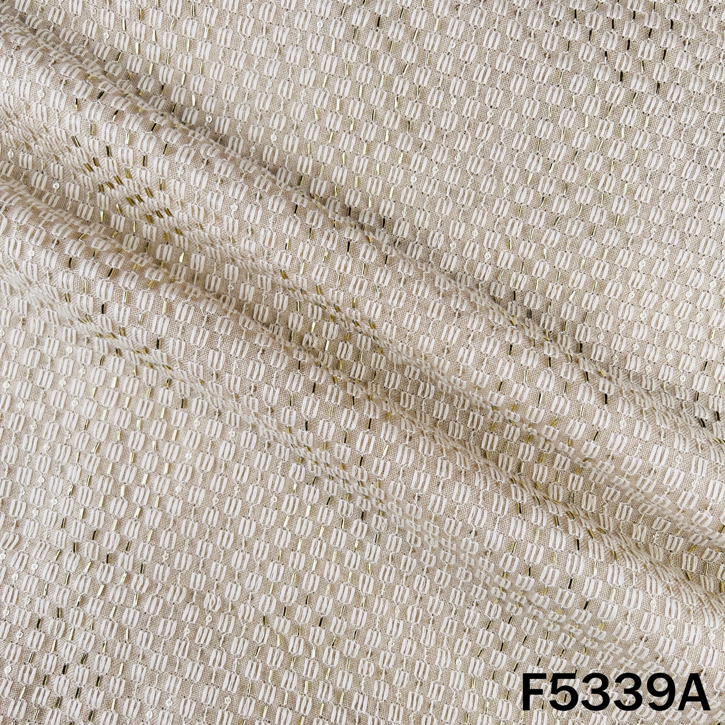 Cut Dana Thread Embroidered Linen Cotton Fabric - F5339