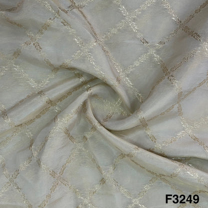 Dyeable Zari Tissue Fabric-F3249