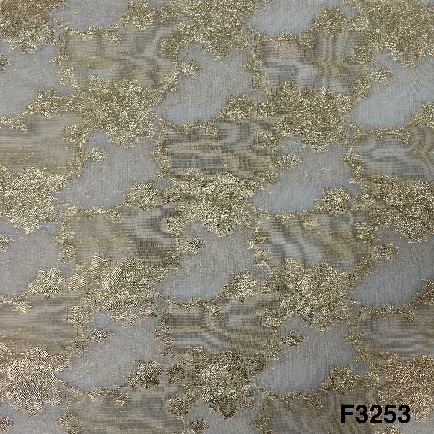 Dyeable Zari Tissue Fabric-F3253