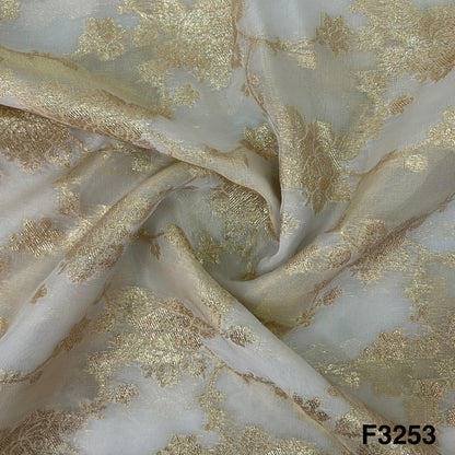 Dyeable Zari Tissue Fabric-F3253