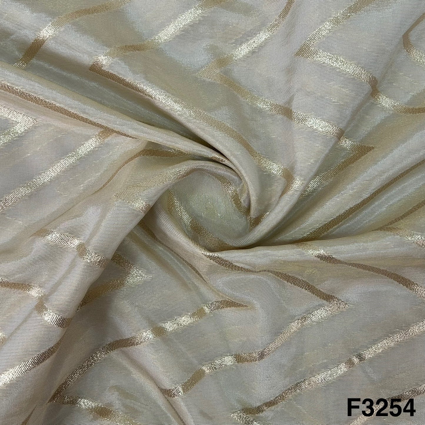 Dyeable Zari Tissue Fabric-F3254