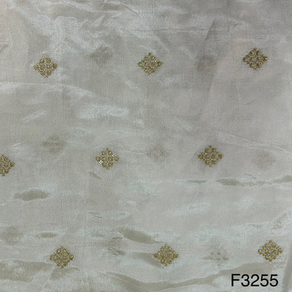 Dyeable Zari Tissue Fabric-F3255