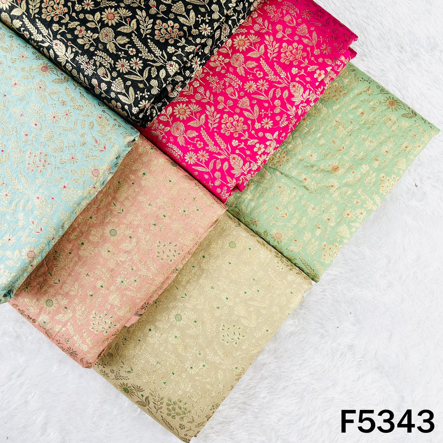 Banarasi Brocade Silk Fabric - F5343