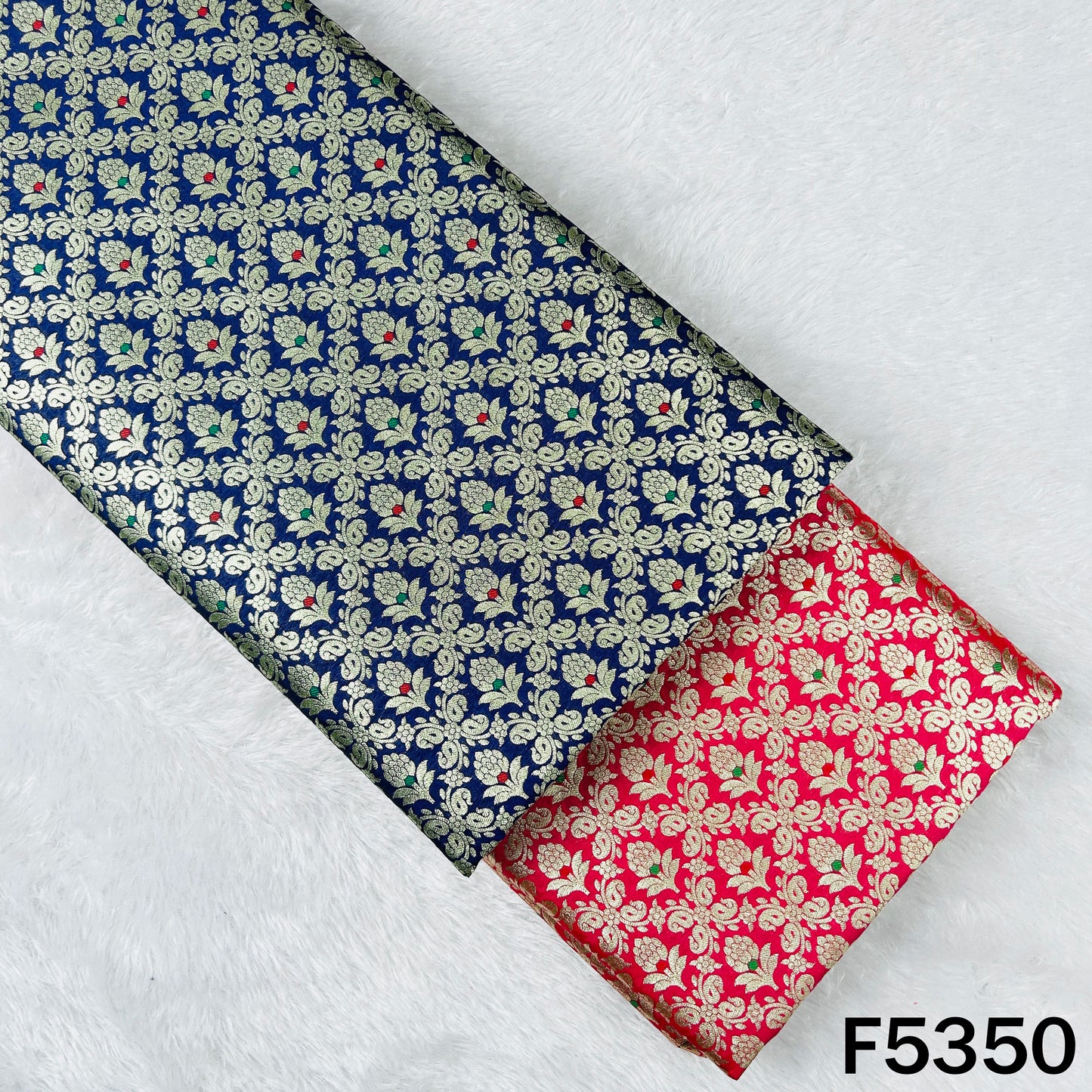 Zari Work Banarasi Brocade Silk Fabric - F5350