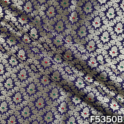 Zari Work Banarasi Brocade Silk Fabric - F5350