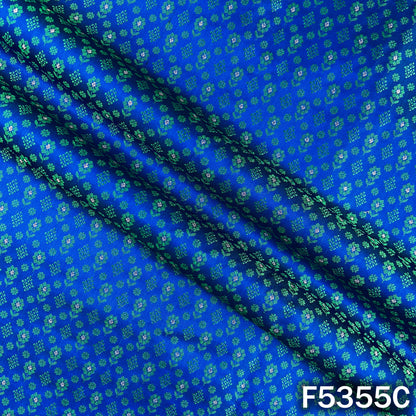 Zari Work Banarasi Brocade Silk Fabric - F5355