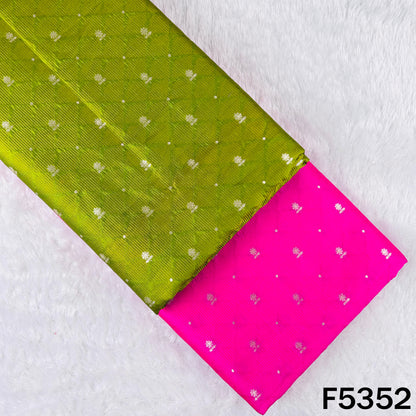 Zari Work Pure Banarasi Brocade Silk Fabric - F5352