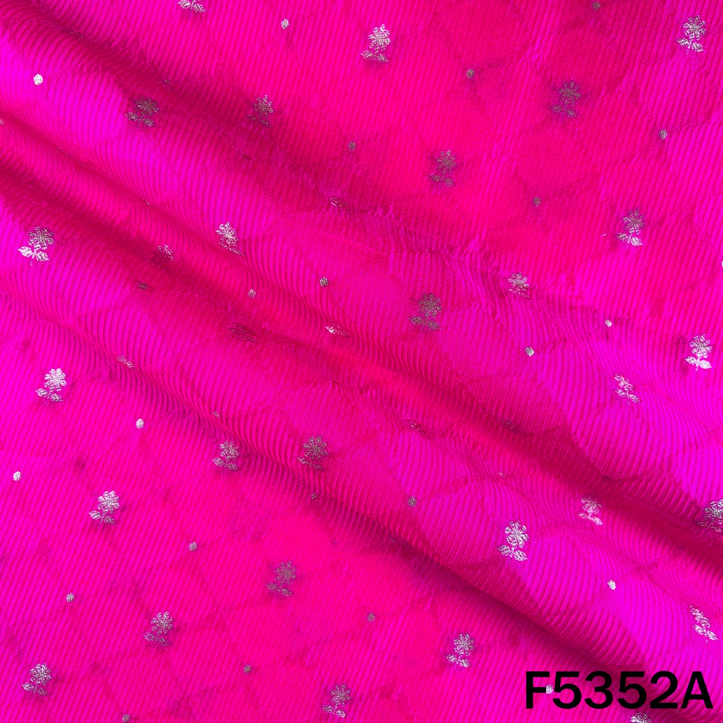 Zari Work Pure Banarasi Brocade Silk Fabric - F5352