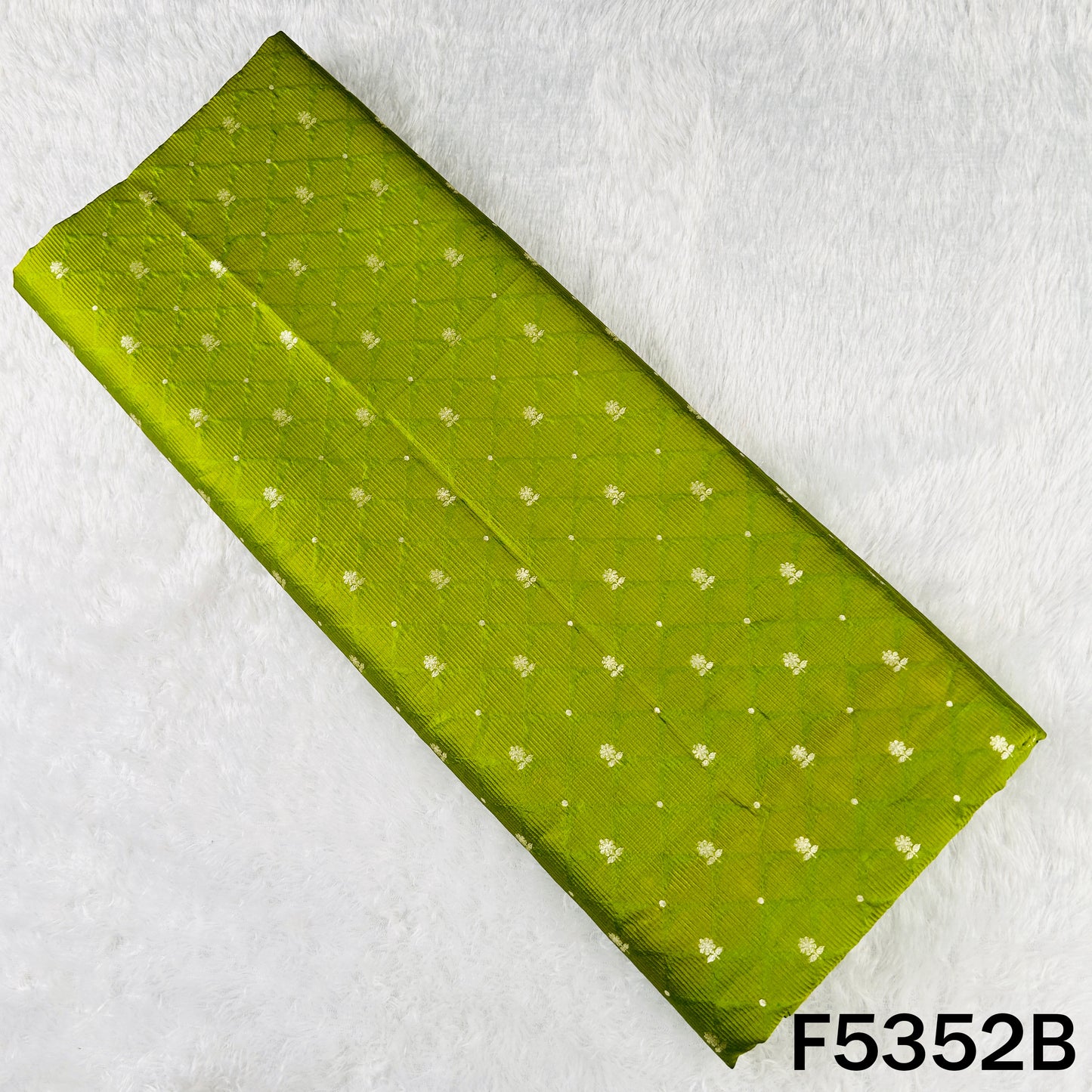 Zari Work Pure Banarasi Brocade Silk Fabric - F5352