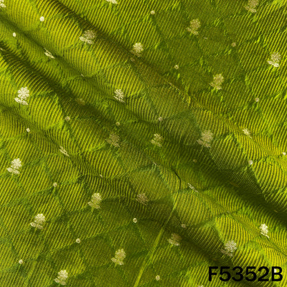 Zari Work Pure Banarasi Brocade Silk Fabric - F5352