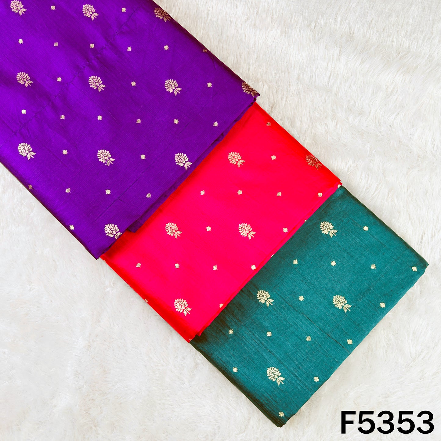 Zari Work Pure Banarasi Brocade Silk Fabric - F5353