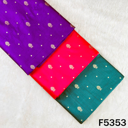 Zari Work Pure Banarasi Brocade Silk Fabric - F5353