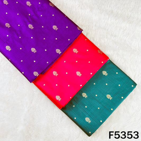 Zari Work Pure Banarasi Brocade Silk Fabric - F5353