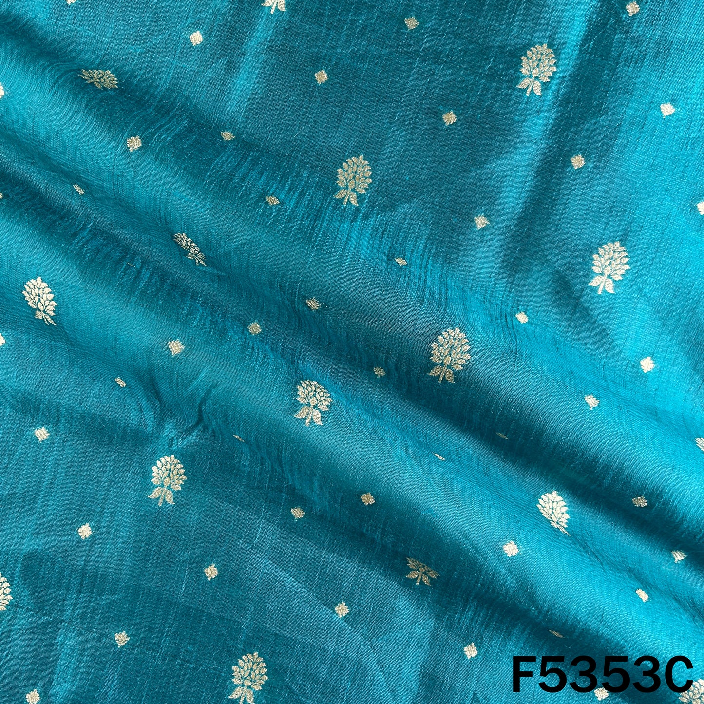 Zari Work Pure Banarasi Brocade Silk Fabric - F5353