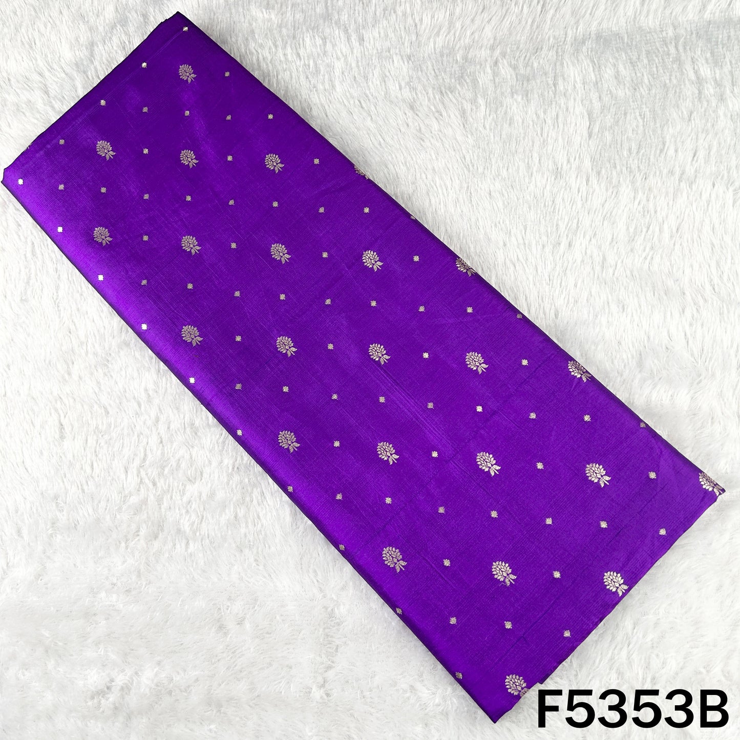 Zari Work Pure Banarasi Brocade Silk Fabric - F5353