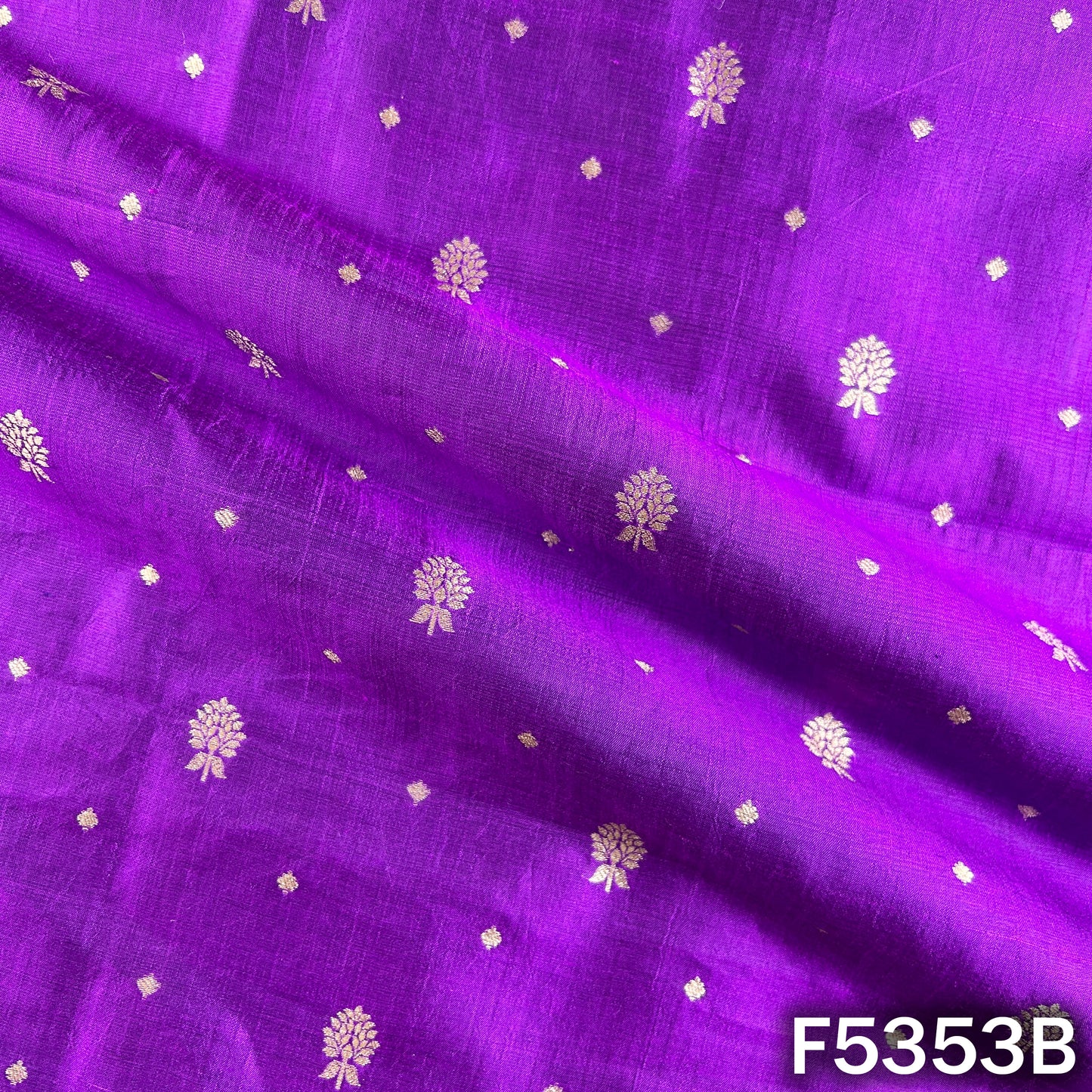 Zari Work Pure Banarasi Brocade Silk Fabric - F5353