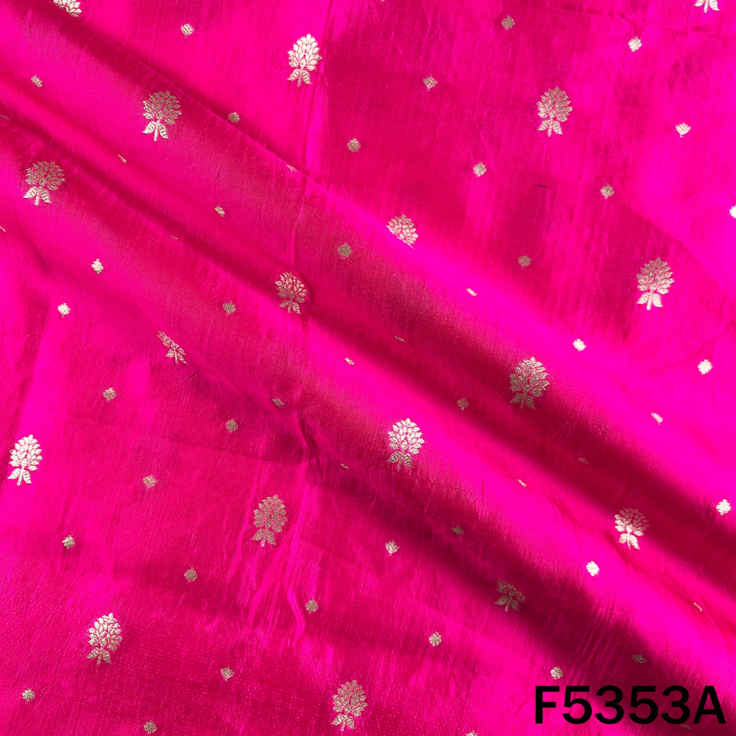 Zari Work Pure Banarasi Brocade Silk Fabric - F5353