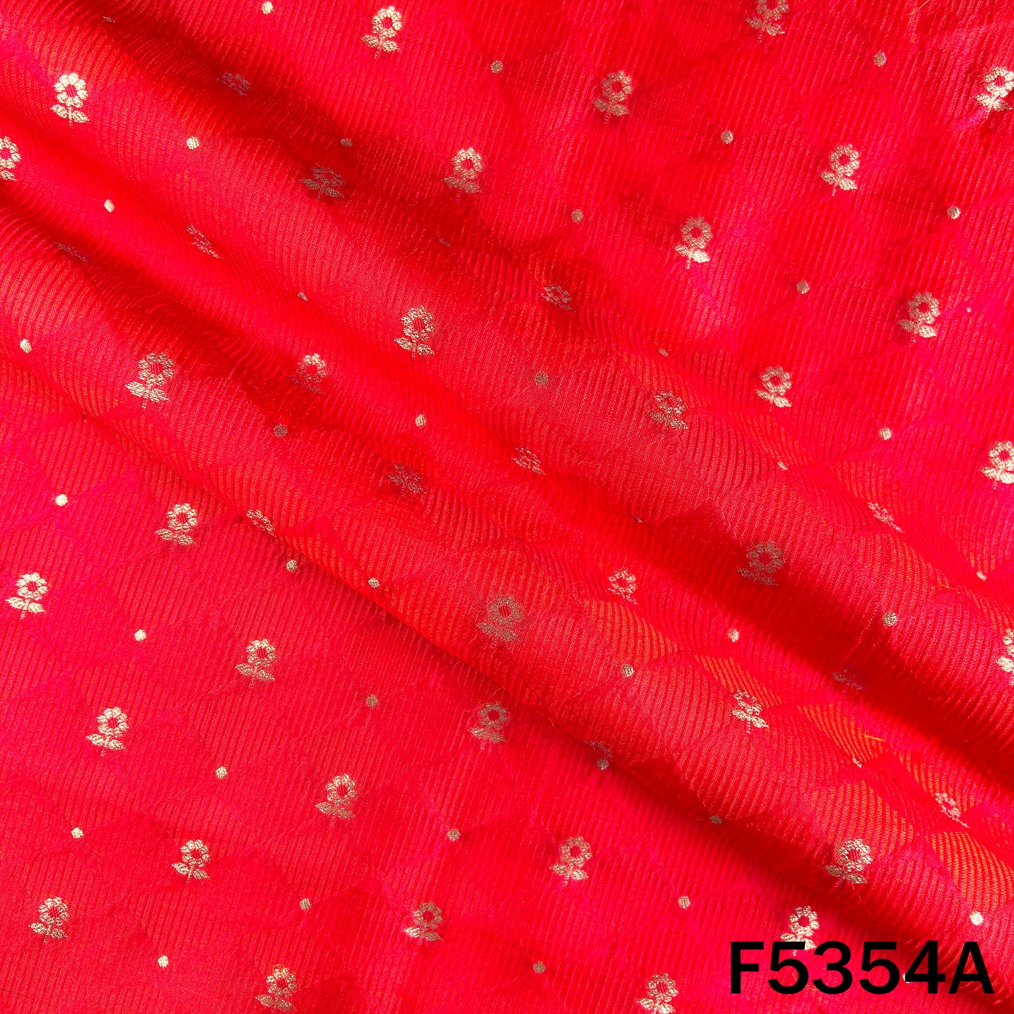Zari Work Pure Banarasi Brocade Silk Fabric - F5354