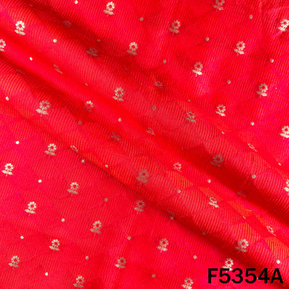 Zari Work Pure Banarasi Brocade Silk Fabric - F5354