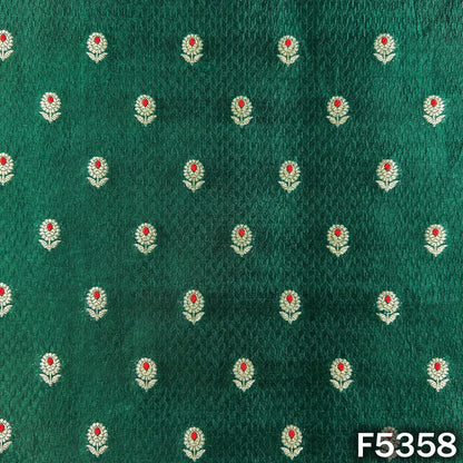 Zari Work Pure Banarasi Brocade Silk Fabric - F5358