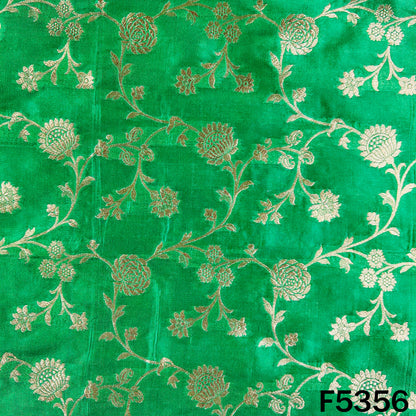Zari Work Banarasi Brocade Silk Fabric - F5356
