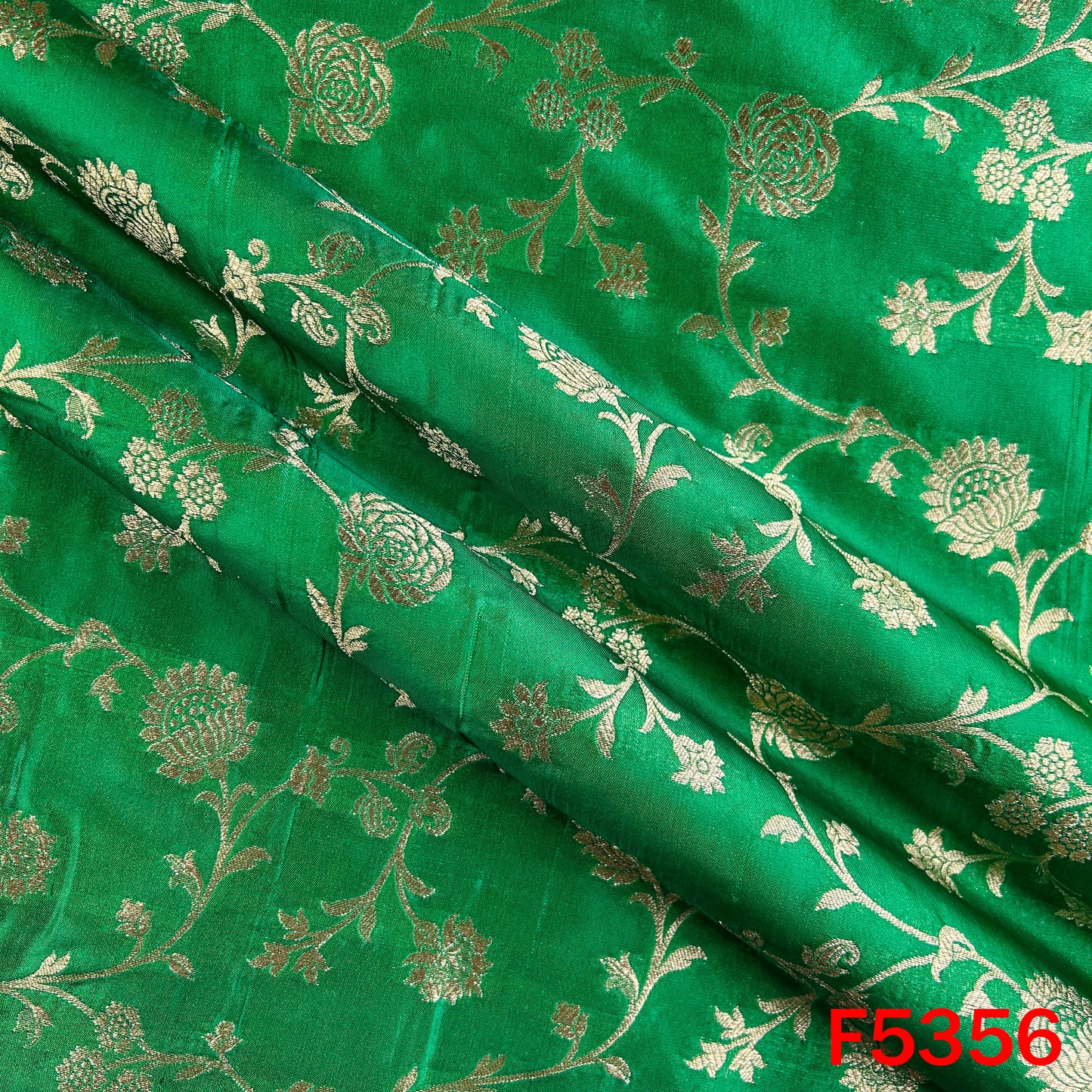 Zari Work Banarasi Brocade Silk Fabric - F5356