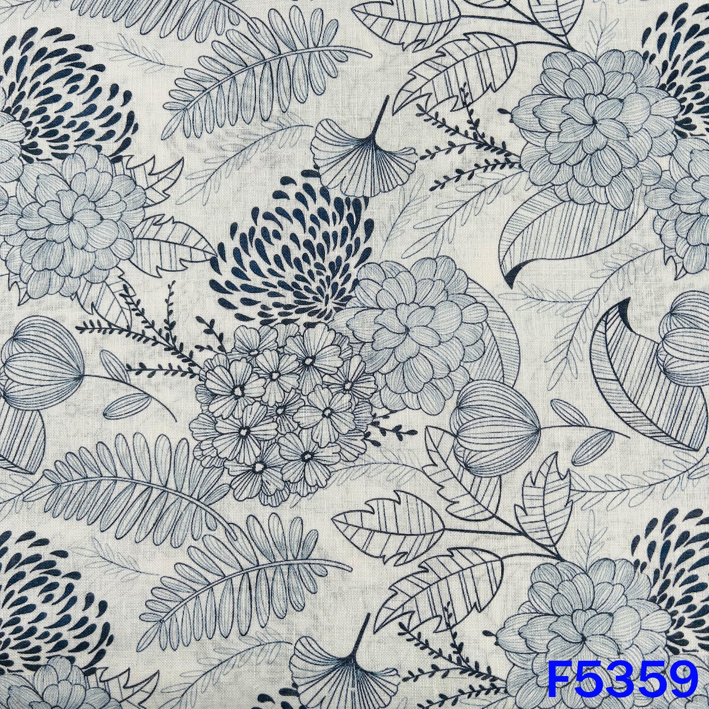 Digital Print Linen Cotton Fabric - F5359
