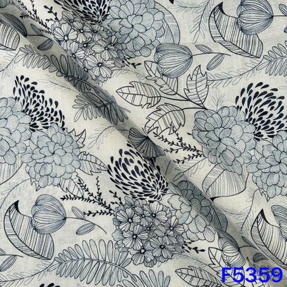 Digital Print Linen Cotton Fabric - F5359