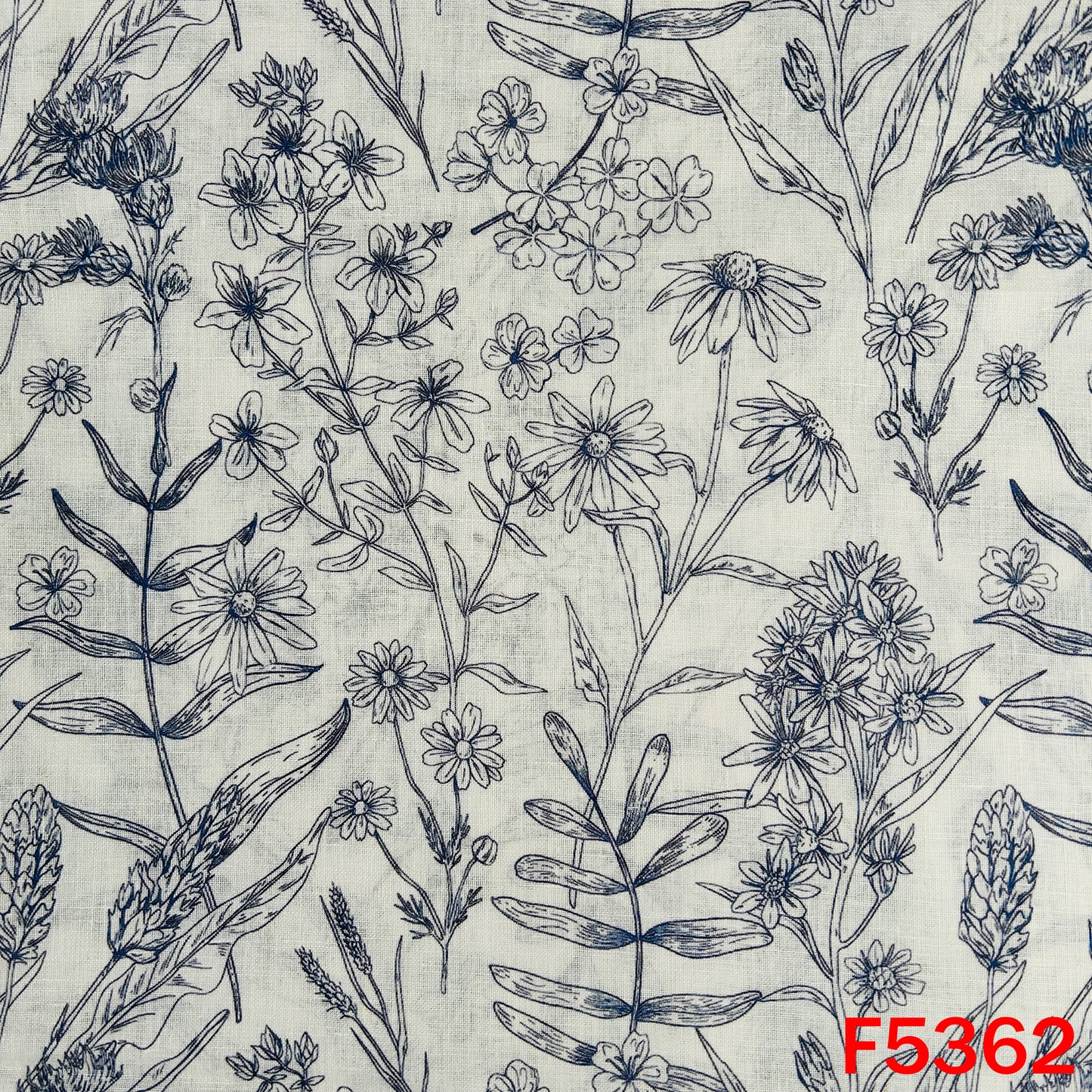 Digital Print  Linen Cotton Fabric - F5362