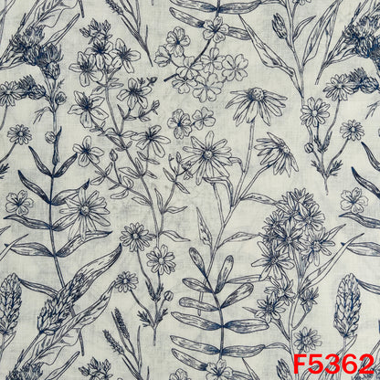 Digital Print  Linen Cotton Fabric - F5362