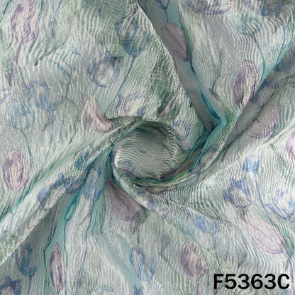 Digital Print Crush Tissue Fabric - F5363