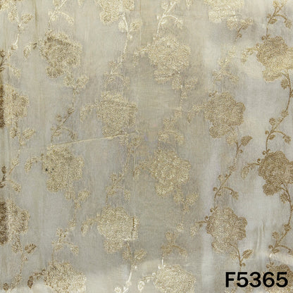 Dyeable Zari Work Shimmer Tissue Fabric - F5365