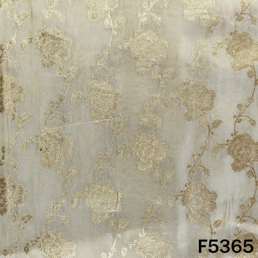 Dyeable Zari Work Shimmer Tissue Fabric - F5365