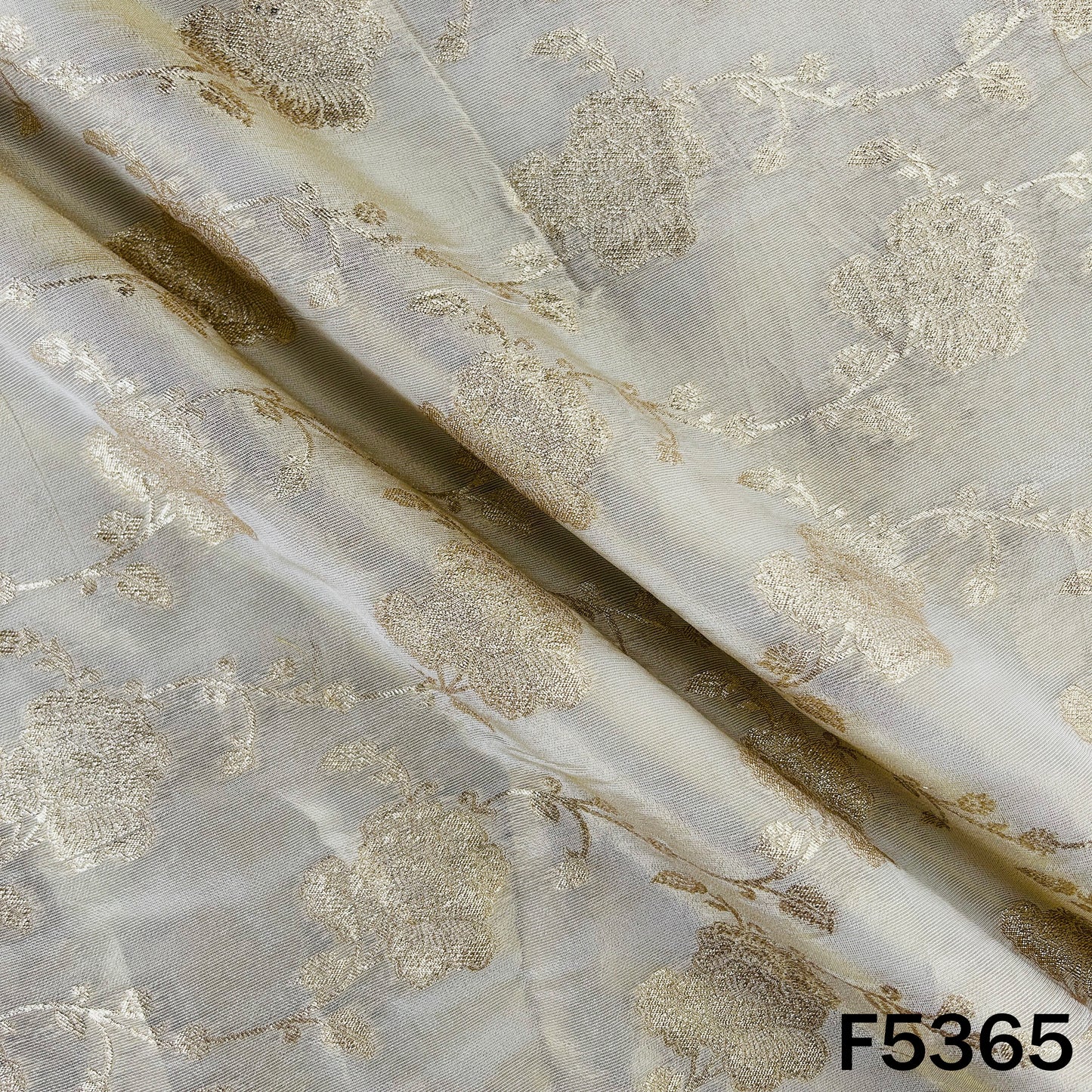 Dyeable Zari Work Shimmer Tissue Fabric - F5365