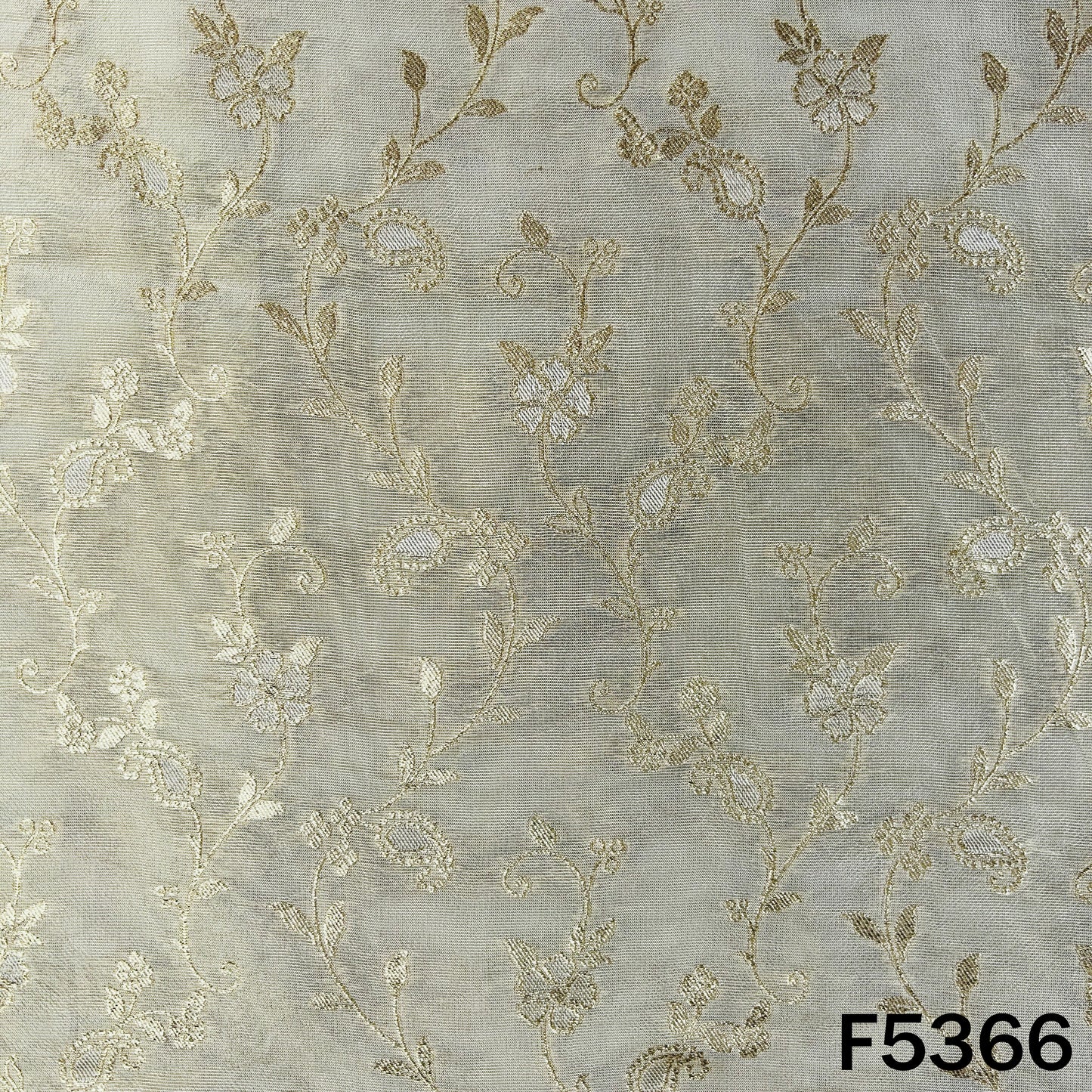Dyeable Zari Work Shimmer Tissue Fabric - F5366