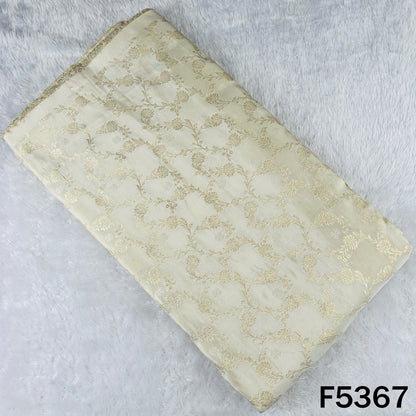 Dyeable Zari Work Shimmer Tissue Fabric - F5367