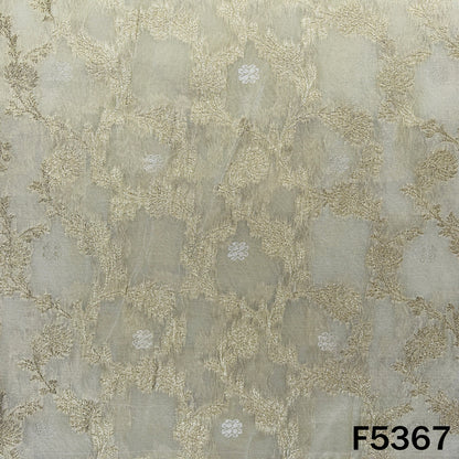 Dyeable Zari Work Shimmer Tissue Fabric - F5367