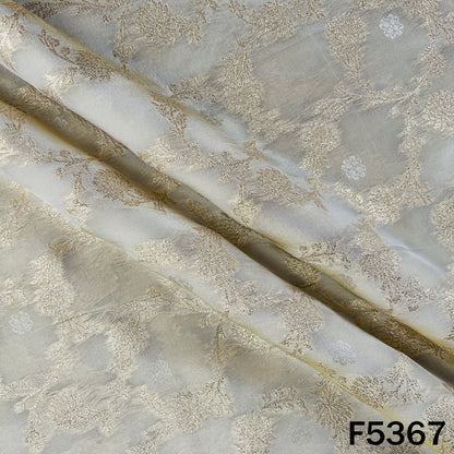 Dyeable Zari Work Shimmer Tissue Fabric - F5367