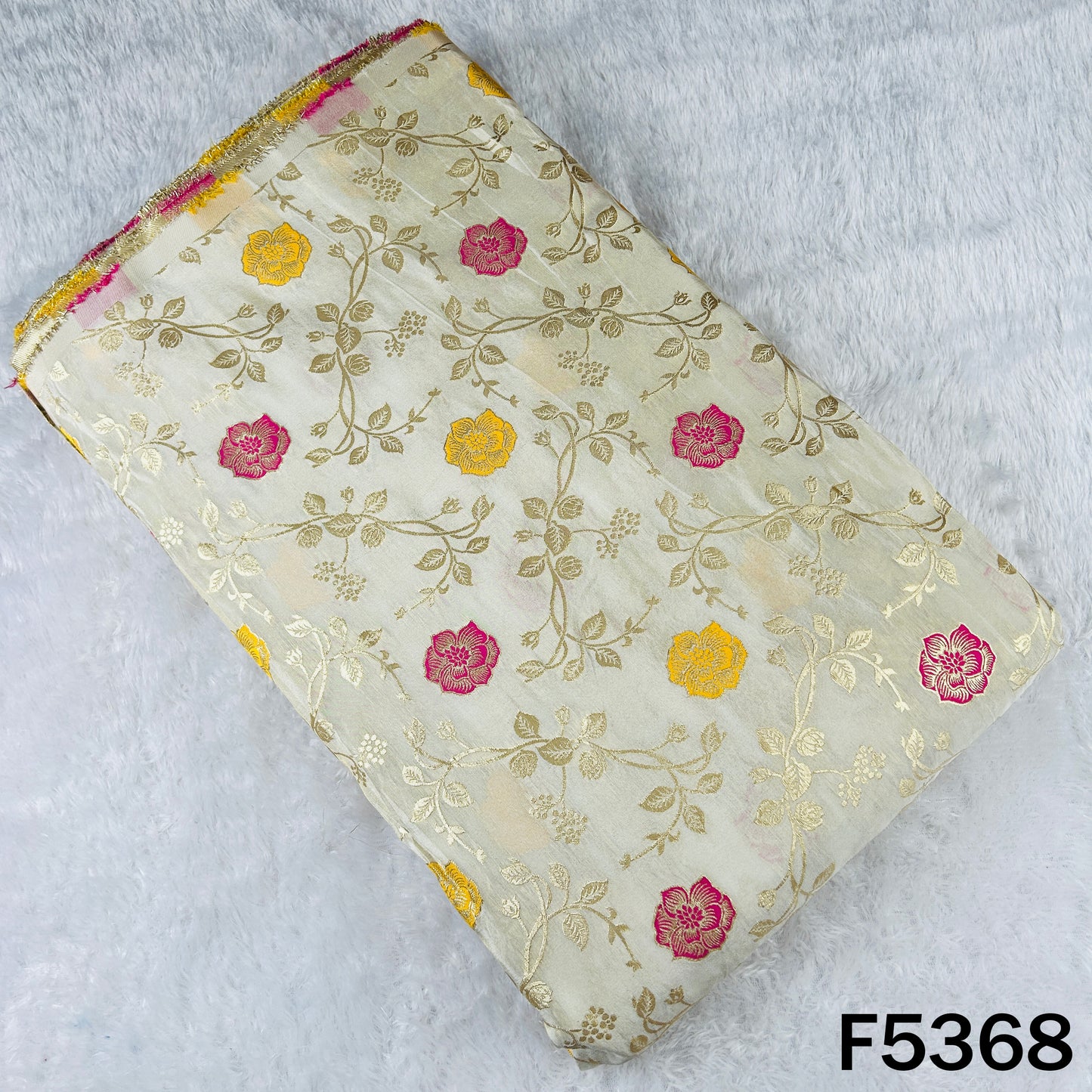 Dyeable Zari Work Shimmer Tissue Fabric - F5368