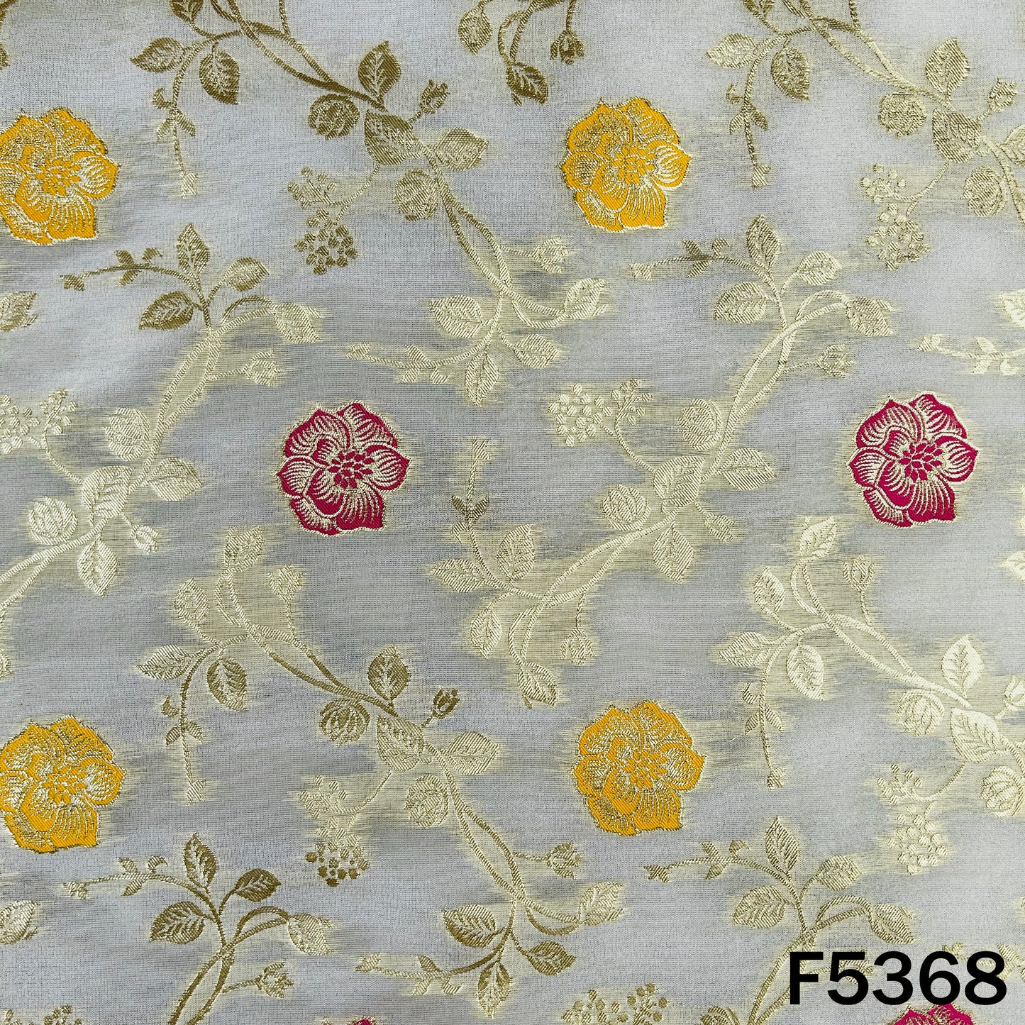 Dyeable Zari Work Shimmer Tissue Fabric - F5368