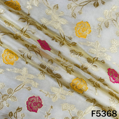 Dyeable Zari Work Shimmer Tissue Fabric - F5368